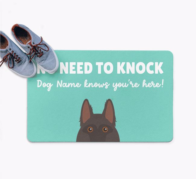 No Need To Knock: Personalized {breedFullName} Doormat